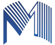 media 1 logo dark blue